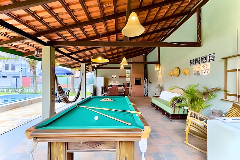 Casa c/Piscina e Churrasq. Privativa 400m da Praia