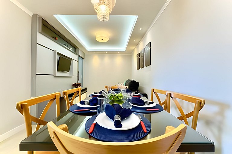 Apto a 150m da PRAIA Churrasq. c/ Piscina - Wi-fi