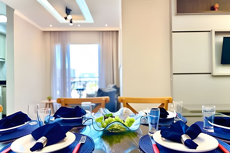 Apto a 150m da PRAIA Churrasq. c/ Piscina - Wi-fi