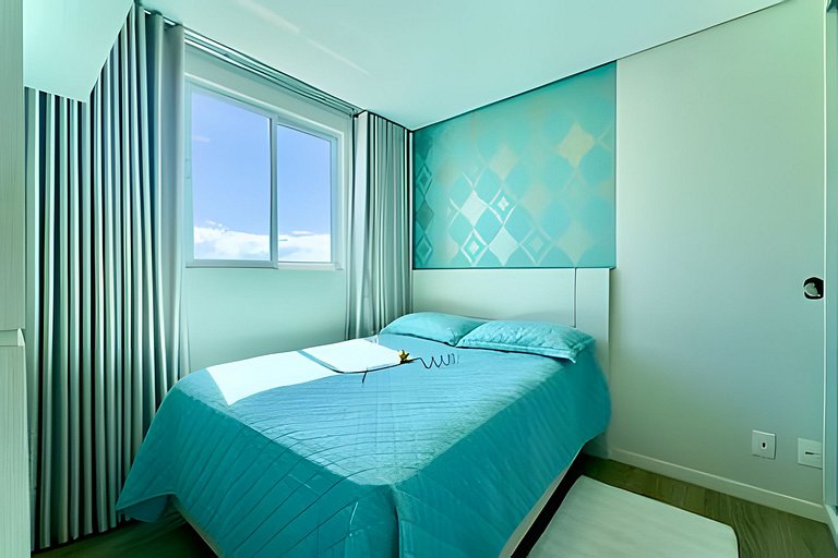 Apto a 180m da Praia c/ Churrasq. Piscina e Wi-Fi