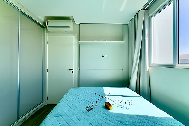 Apto a 180m da Praia c/ Churrasq. Piscina e Wi-Fi