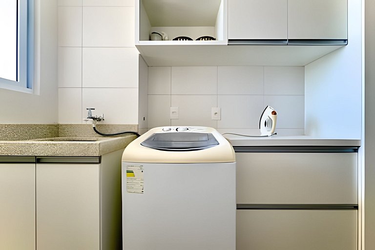 Apto a 180m da Praia c/ Churrasq. Piscina e Wi-Fi