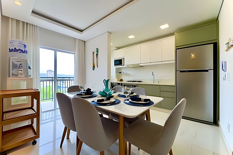 Apto a 150m da PRAIA Churrasq. c/ Piscina Ar Wi-Fi