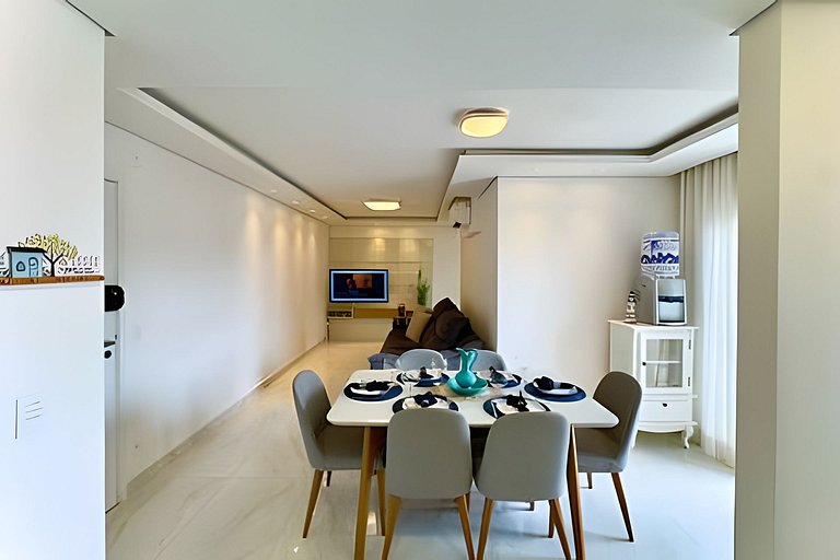 Apto a 150m da PRAIA Churrasq. c/ Piscina Ar Wi-Fi