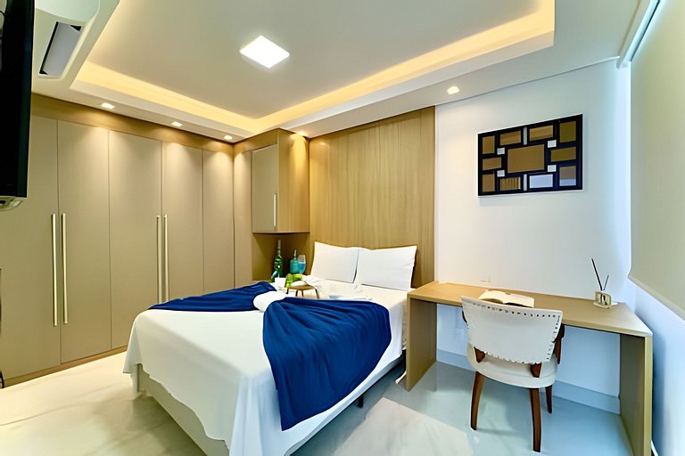 Apto a 150m da PRAIA Churrasq. c/ Piscina Ar Wi-Fi