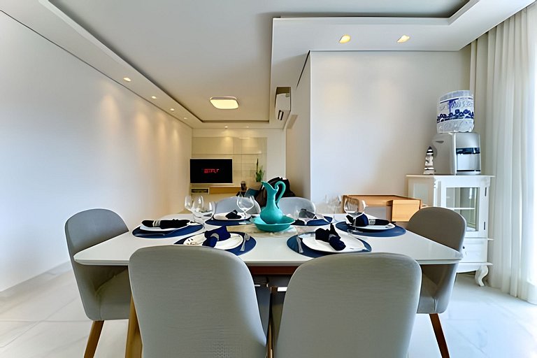 Apto a 150m da PRAIA Churrasq. c/ Piscina Ar Wi-Fi