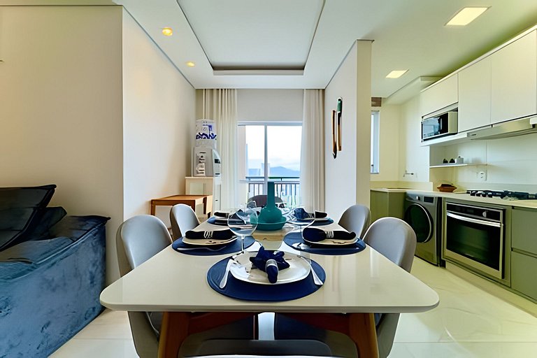 Apto a 150m da PRAIA Churrasq. c/ Piscina Ar Wi-Fi