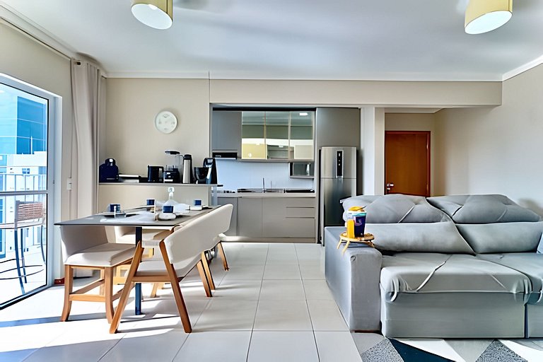 Apto a 340m da PRAIA c/Piscina Churrasq. Wi-Fi