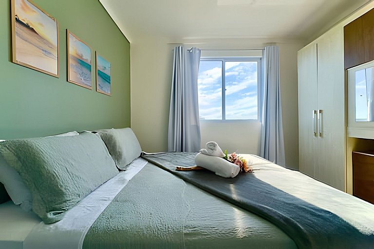 Apto a 340m da PRAIA c/Piscina Churrasq. Wi-Fi