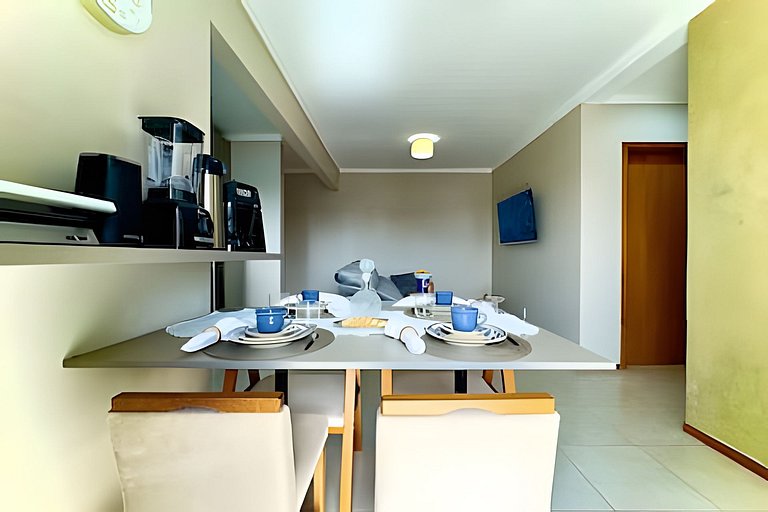 Apto a 340m da PRAIA c/Piscina Churrasq. Wi-Fi