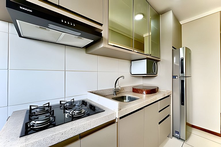 Apto a 340m da PRAIA c/Piscina Churrasq. Wi-Fi