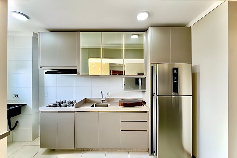 Apto a 340m da PRAIA c/Piscina Churrasq. Wi-Fi