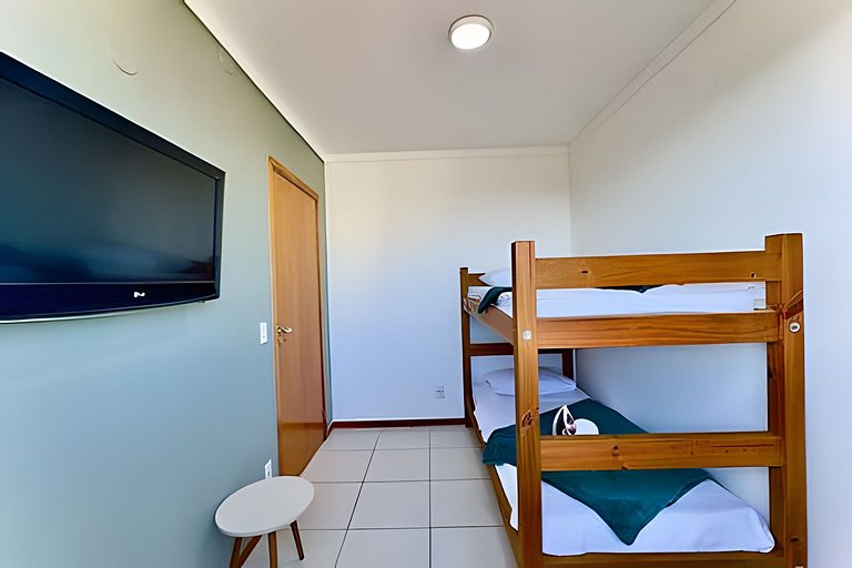 Apto a 340m da PRAIA c/Piscina Churrasq. Wi-Fi