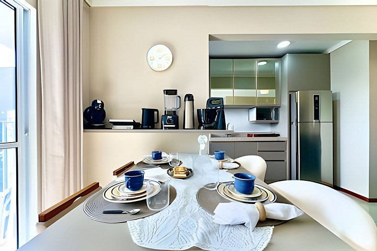 Apto a 340m da PRAIA c/Piscina Churrasq. Wi-Fi