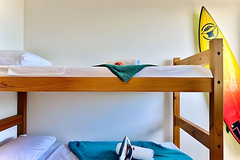 Apto a 340m da PRAIA c/Piscina Churrasq. Wi-Fi