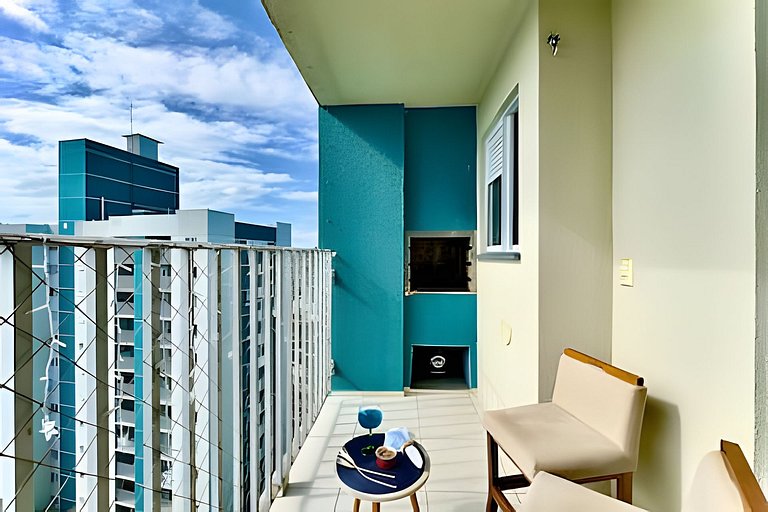 Apto a 340m da PRAIA c/Piscina Churrasq. Wi-Fi