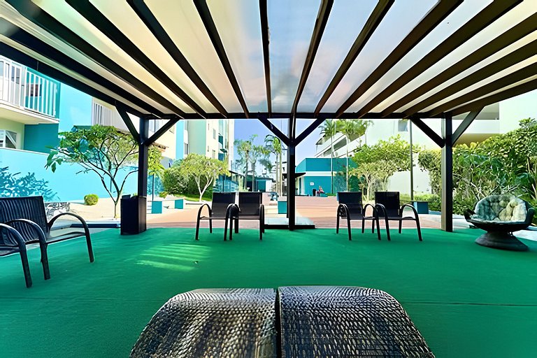 Apto a 340m da PRAIA c/Piscina Churrasq. Wi-Fi