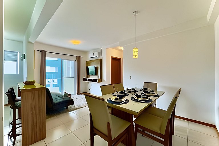 Apto a 340m da PRAIA c/Piscina Churrasq. Wi-Fi