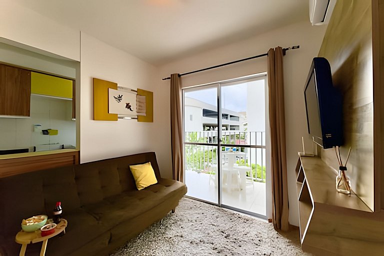 Apto a 340m da PRAIA c/Piscina Churrasq. Wi-Fi