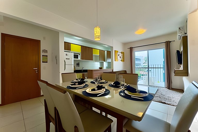 Apto a 340m da PRAIA c/Piscina Churrasq. Wi-Fi