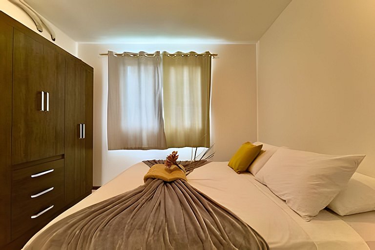 Apto a 340m da PRAIA c/Piscina Churrasq. Wi-Fi