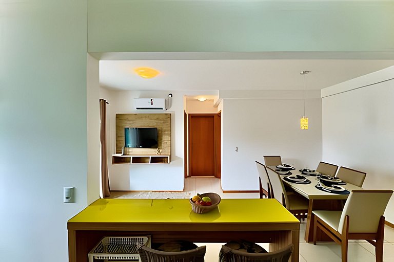 Apto a 340m da PRAIA c/Piscina Churrasq. Wi-Fi