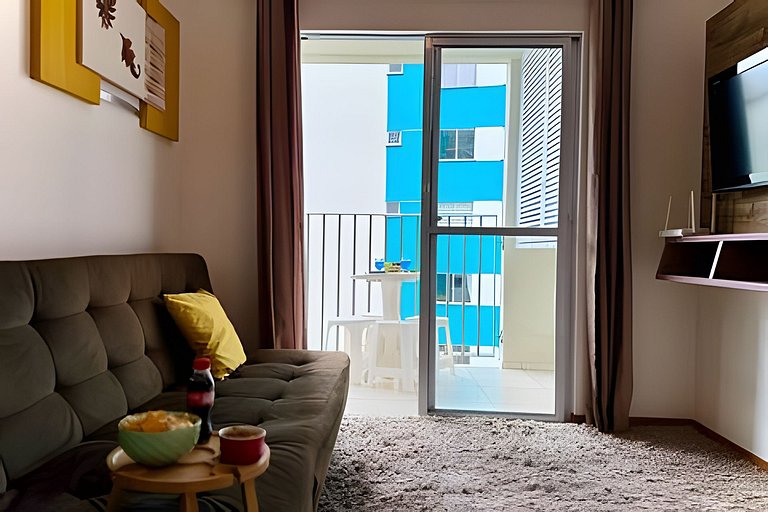 Apto a 340m da PRAIA c/Piscina Churrasq. Wi-Fi