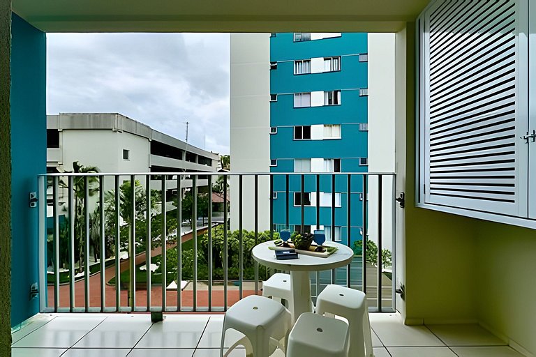 Apto a 340m da PRAIA c/Piscina Churrasq. Wi-Fi