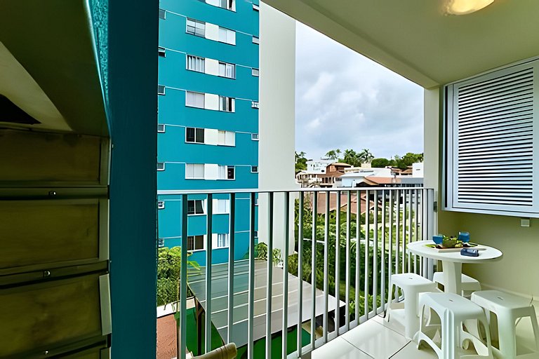 Apto a 340m da PRAIA c/Piscina Churrasq. Wi-Fi