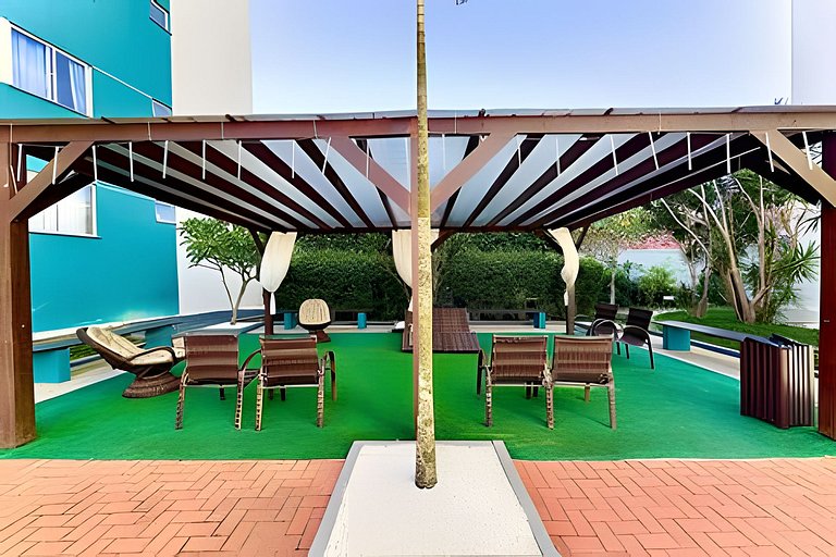 Apto a 340m da PRAIA c/Piscina Churrasq. Wi-Fi