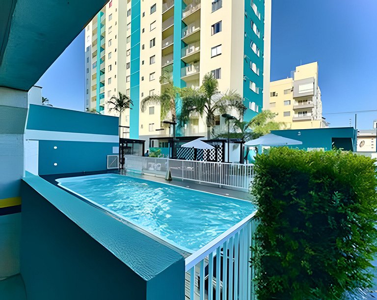 Apto a 340m da PRAIA c/Piscina Churrasq. Wi-Fi