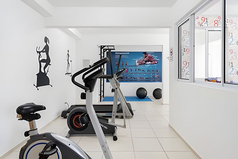 Apto a 340m da PRAIA c/Piscina Churrasq. Wi-Fi