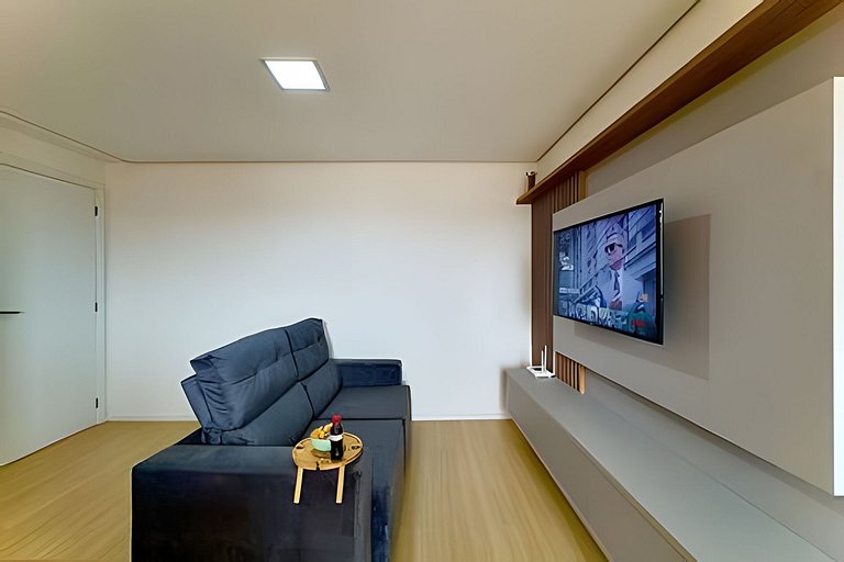 A 750m da Praia | Apto com Ar, Piscina e Churrasq.