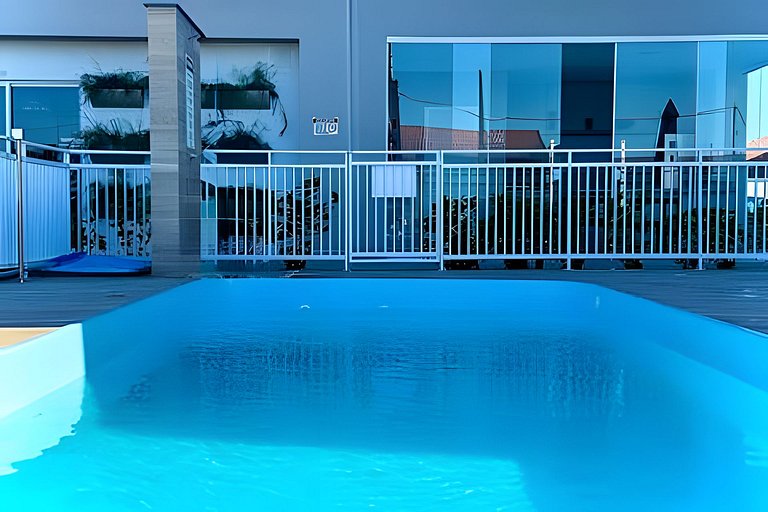A 750m da Praia | Apto com Ar, Piscina e Churrasq.