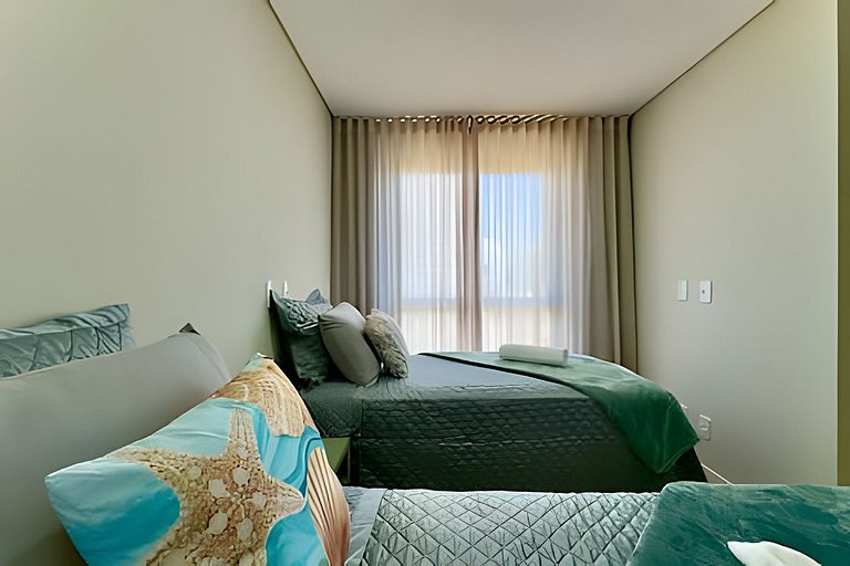 A 150m da PRAIA climatizado, Churrasq. e Wi-fi