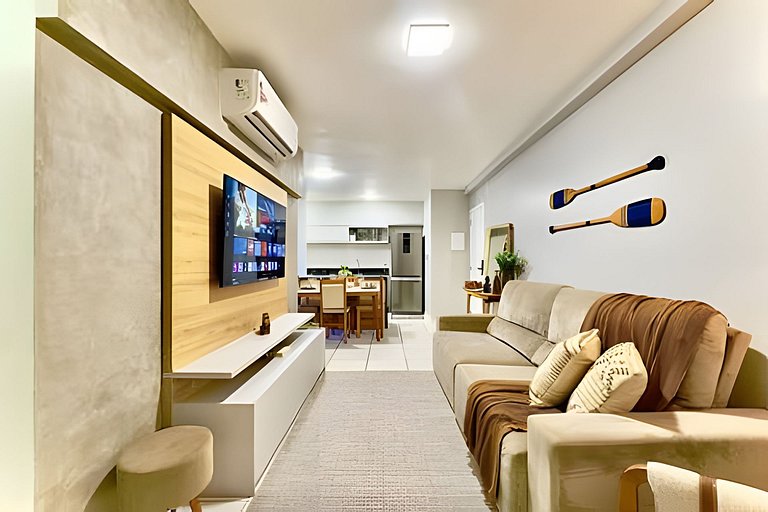 Ap Completo 150m da Praia Ar condicionado Piscina