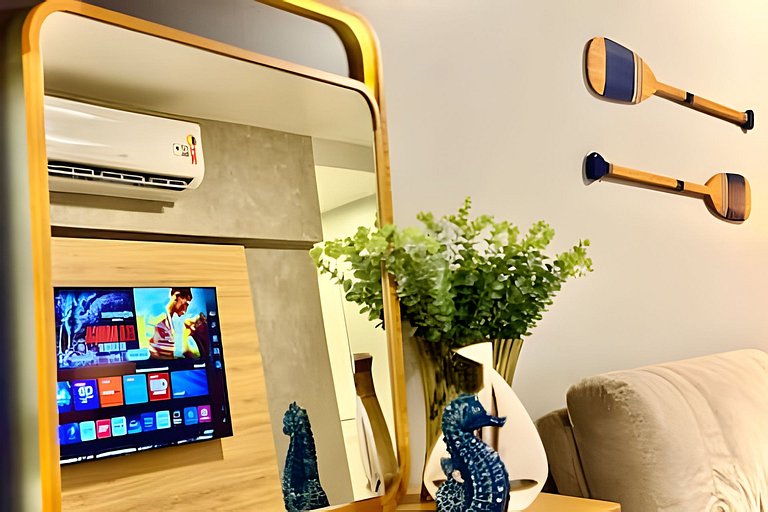 Ap Completo 150m da Praia Ar condicionado Piscina