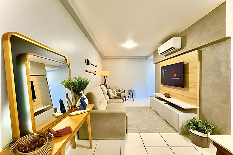 Ap Completo 150m da Praia Ar condicionado Piscina