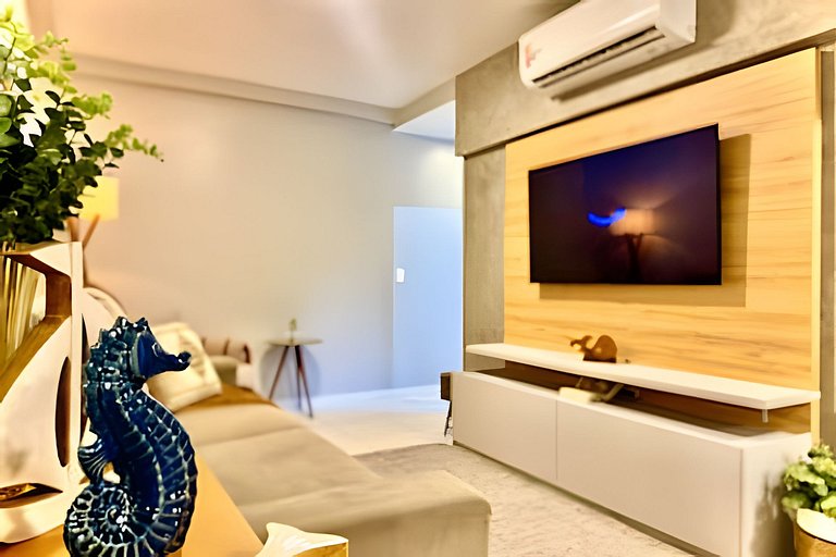 Ap Completo 150m da Praia Ar condicionado Piscina