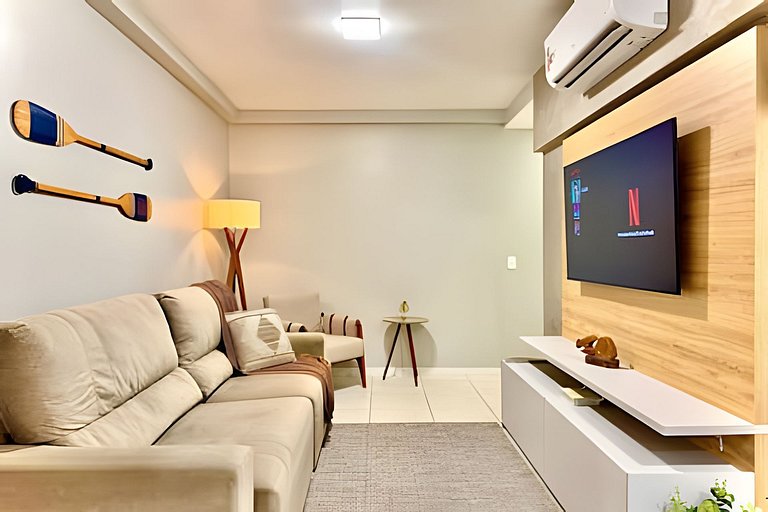 Ap Completo 150m da Praia Ar condicionado Piscina