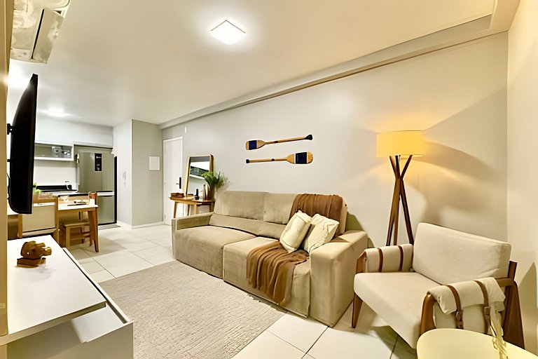 Ap Completo 150m da Praia Ar condicionado Piscina