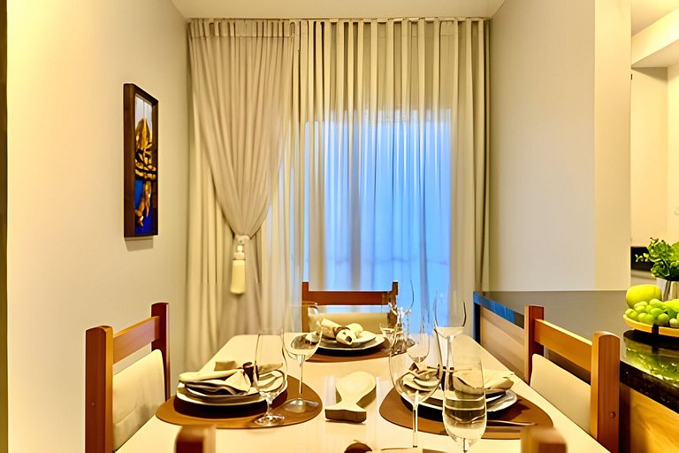 Ap Completo 150m da Praia Ar condicionado Piscina