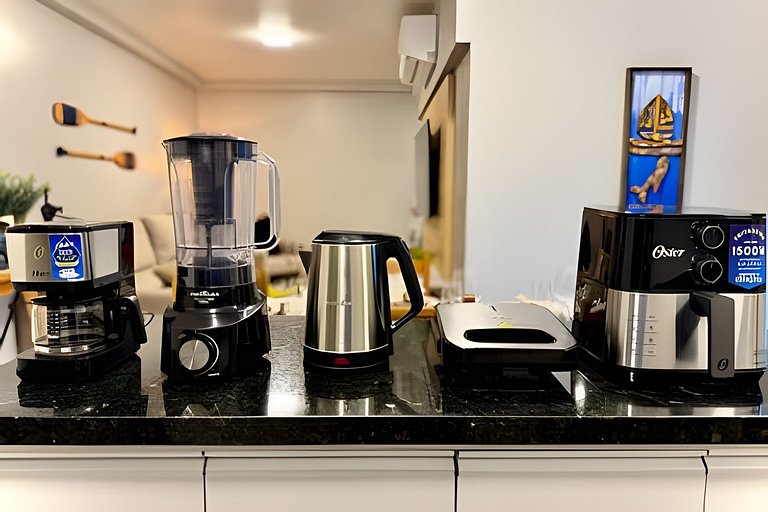 Ap Completo 150m da Praia Ar condicionado Piscina