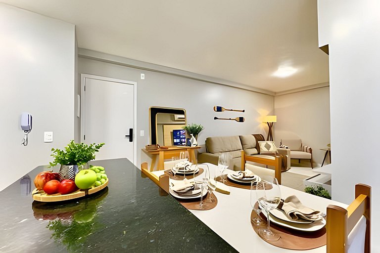 Ap Completo 150m da Praia Ar condicionado Piscina