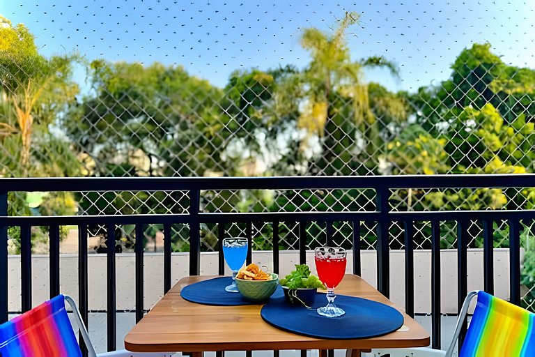 Ap Completo 150m da Praia Ar condicionado Piscina