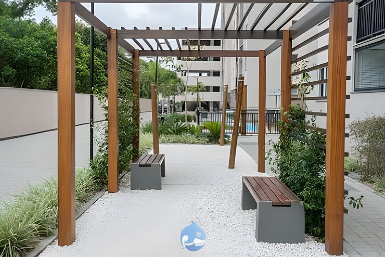 Apto a 150m da PRAIA Churrasq. c/ Piscina Ar Wi-Fi