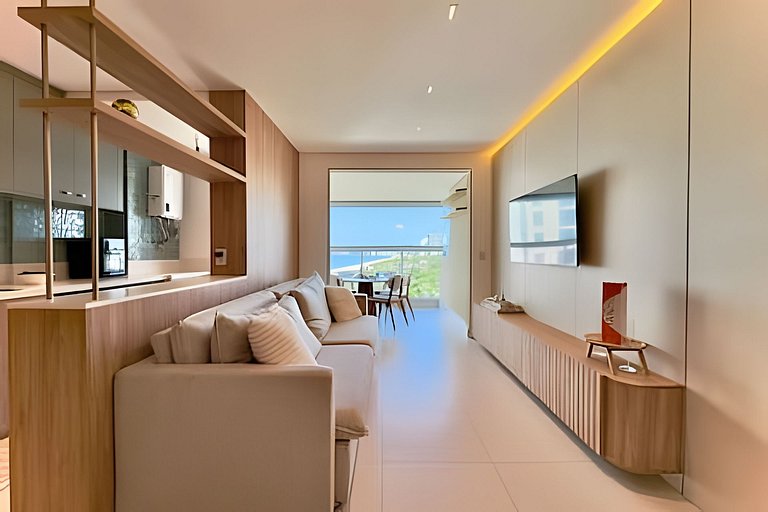 Apto Vista Mar Home Club Pé na Areia em Piçarras