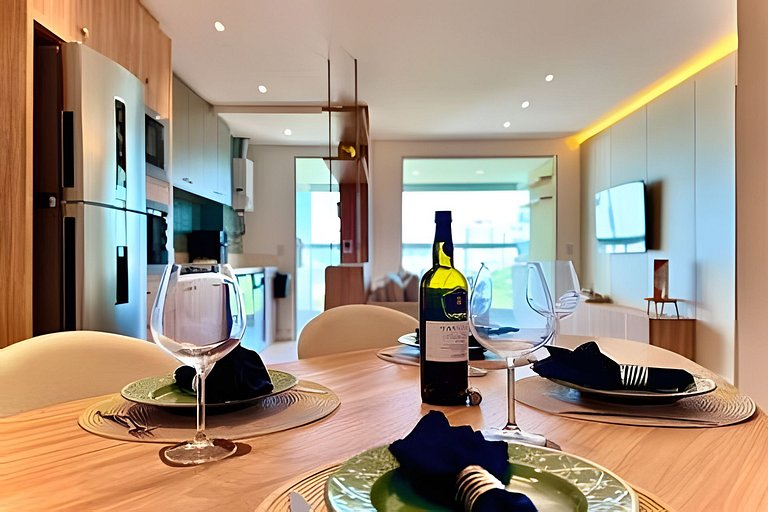 Apto Vista Mar Home Club Pé na Areia em Piçarras