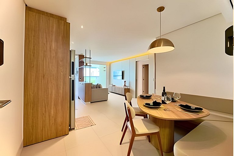 Apto Vista Mar Home Club Pé na Areia em Piçarras