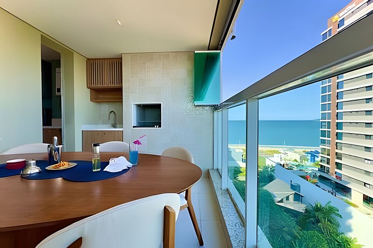 Apto Vista Mar Home Club Pé na Areia em Piçarras